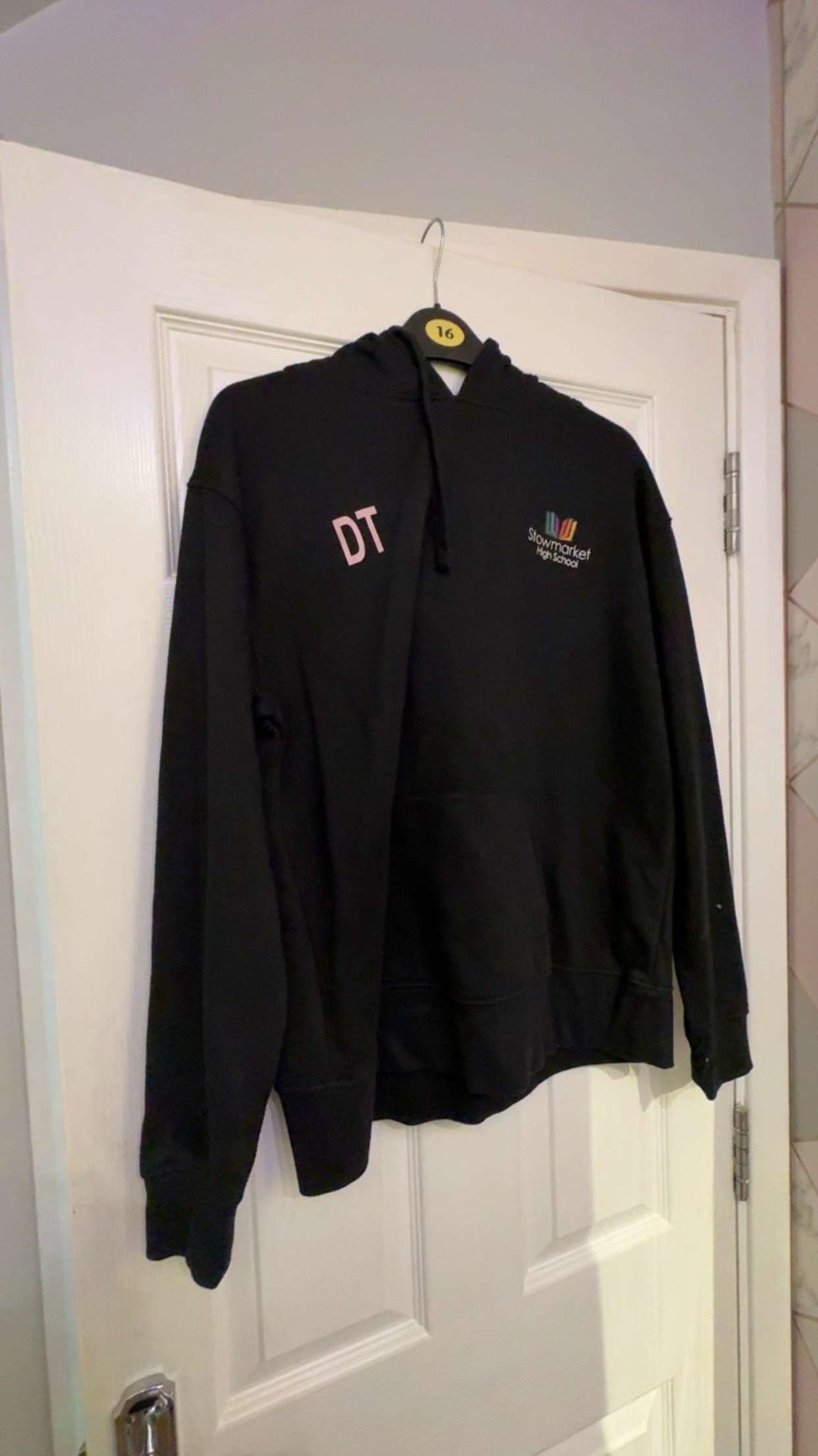 Initialled school hoodie
