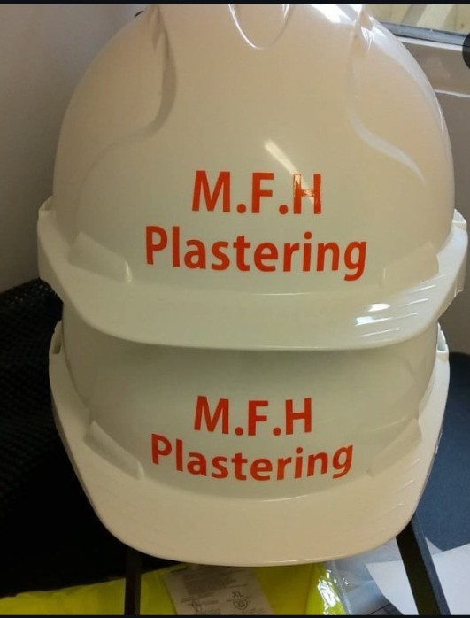 MFH Plastering branded safety helmets